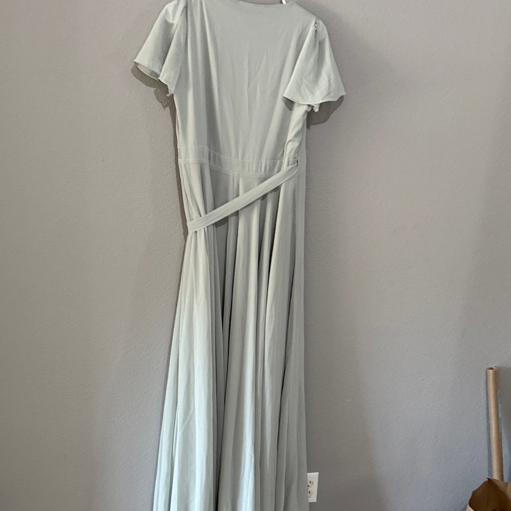 BHLDN Sage Green Maxi Wrap Dress - Picture 11 of 16